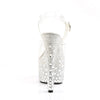 ADORE-708MR-5 Plateau Sandaletten transparent-silber von Pleaser – Ansicht 4