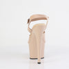 ADORE-708N Plateau Sandaletten Beige Lack von Pleaser – Ansicht 4