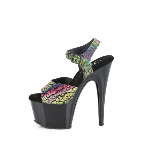 ADORE-708N-LTP Plateau Sandaletten Mehrfarbig/Schwarz von Pleaser – Ansicht 3