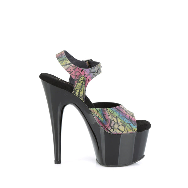 ADORE-708N-LTP Plateau Sandaletten Mehrfarbig/Schwarz von Pleaser – Ansicht 5