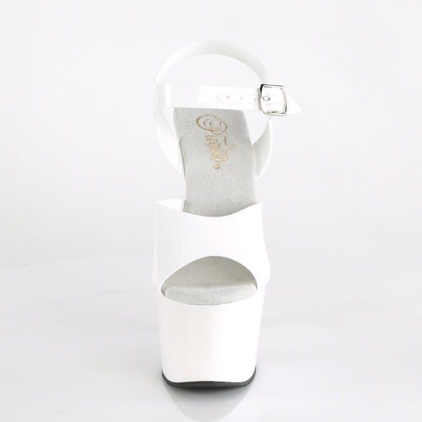 ADORE-708N Plateau Sandaletten Weiß Lack von Pleaser – Ansicht 2