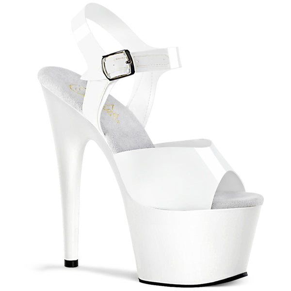 ADORE-708N Plateau Sandaletten Weiß Lack von Pleaser