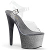 ADORE-708OMBRE Plateau Sandaletten Silber/Schwarz von Pleaser