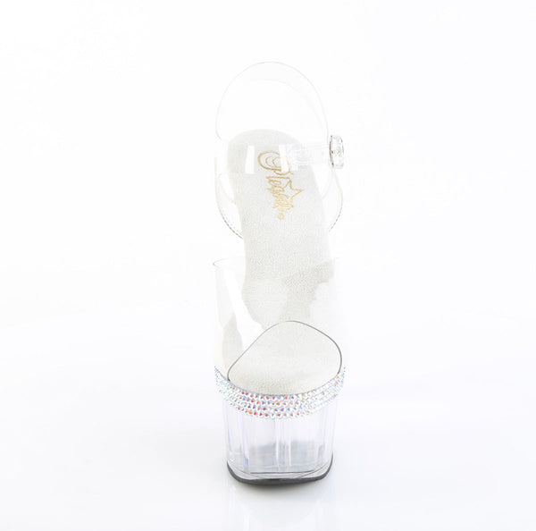 ADORE-708PHRS Sandalette Plateauschuhe Transparent von Pleaser – Ansicht 2