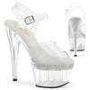 ADORE-708PHRS Sandalette Plateauschuhe Transparent von Pleaser