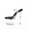ADORE-708PREM Plateau Sandaletten Transparent Schwarz TPU von Pleaser – Ansicht 3