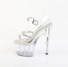 ADORE-708PREM-STN Sandalette Plateauschuhe Transparent von Pleaser – Ansicht 3
