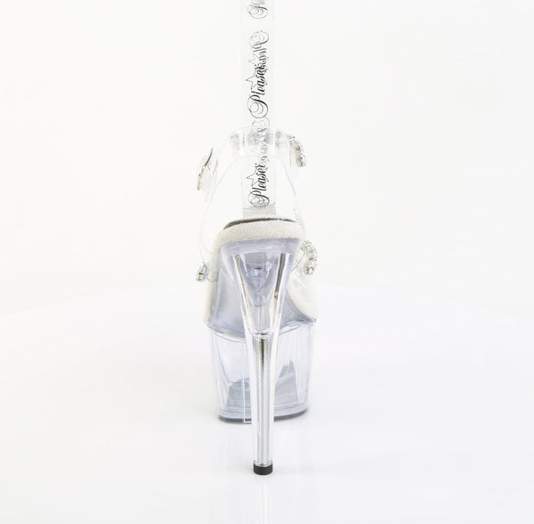 ADORE-708PREM-STN Sandalette Plateauschuhe Transparent von Pleaser – Ansicht 4