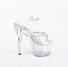 ADORE-708PREM-STN Sandalette Plateauschuhe Transparent von Pleaser – Ansicht 5
