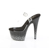 ADORE-708SPKL-01 Sandalette Plateauschuhe Schwarz Glitzer von Pleaser – Ansicht 3
