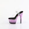 ADORE-708SS Plateau Sandaletten Schwarz/PinkGlitzer von Pleaser – Ansicht 3