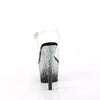 ADORE-708SS Plateau Sandaletten - Schwarz Silber Glitzer | Pleaser SALE