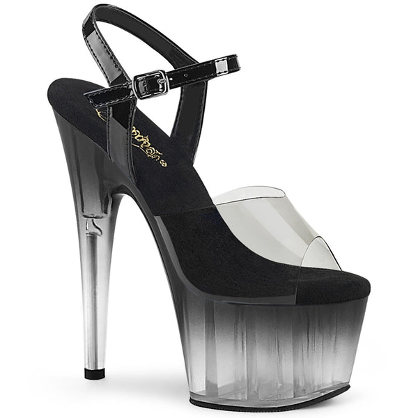 ADORE-708T-2 Plateau Sandaletten Schwarz/Transparent von Pleaser