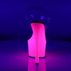 ADORE-708UV Plateau Sandaletten Neon Pink UV von Pleaser – Ansicht 4
