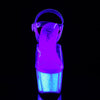 ADORE-708UVG Plateau Sandaletten Neon Opal UV von Pleaser – Ansicht 2