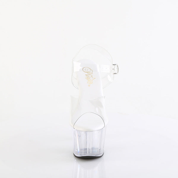 ADORE-708VL Sandalette Plateauschuhe Transparent von Pleaser – Ansicht 2