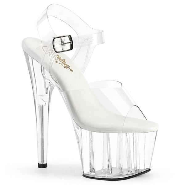 ADORE-708VL Sandalette Plateauschuhe Transparent von Pleaser