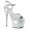 ADORE-709-2G Plateau Sandaletten Silber Glitzer von Pleaser