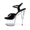ADORE-709 Plateau Sandaletten - Schwarz / Transparent von Pleaser – Ansicht 3