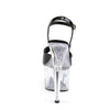 ADORE-709 Plateau Sandaletten - Schwarz / Transparent von Pleaser – Ansicht 4