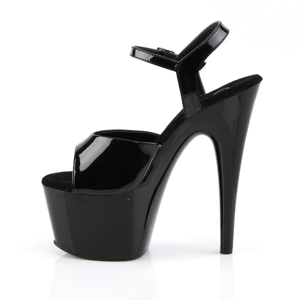 ADORE-709 Plateau Sandaletten Lack Schwarz von Pleaser – Ansicht 3