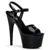ADORE-709 Plateau Sandaletten Lack Schwarz von Pleaser