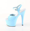 ADORE-709 Plateau Sandaletten Hell Blau Lack von Pleaser – Ansicht 3