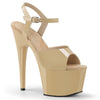 ADORE-709 Plateau Sandaletten Lack Creme von Pleaser