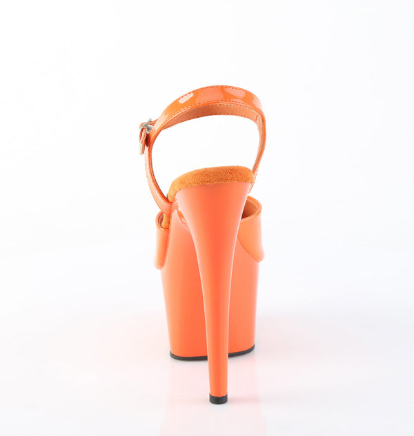 ADORE-709 Plateau Sandaletten Orange Lack von Pleaser – Ansicht 4