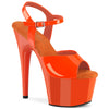 ADORE-709 Plateau Sandaletten Orange Lack von Pleaser