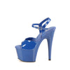 ADORE-709 Plateau Sandaletten - Blau von Pleaser – Ansicht 3