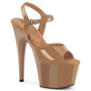ADORE-709 Plateau Sandaletten Beige Lack von Pleaser