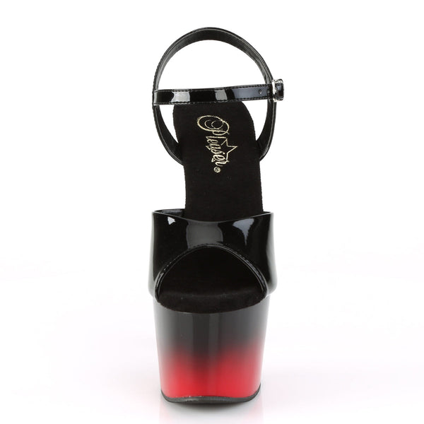 ADORE-709BR-H Plateau Sandaletten Schwarz/Rot von Pleaser – Ansicht 2