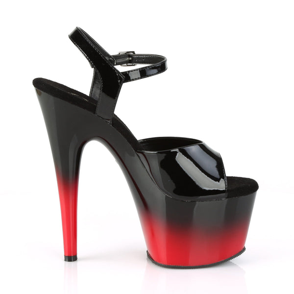 ADORE-709BR-H Plateau Sandaletten Schwarz/Rot von Pleaser – Ansicht 5