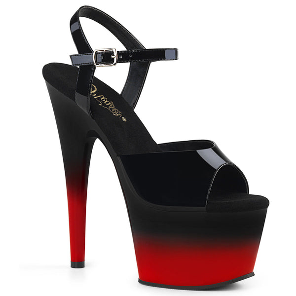 ADORE-709BR-H Plateau Sandaletten Schwarz/Rot von Pleaser