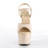 ADORE-709FS Plateau Sandaletten Beige Samt von Pleaser – Ansicht 2