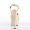 ADORE-709FS Plateau Sandaletten Beige Samt von Pleaser – Ansicht 4