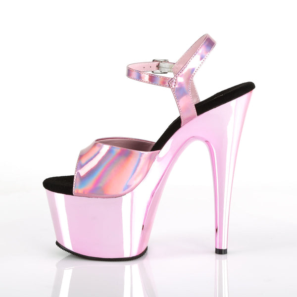ADORE-709HGCH Plateau Sandaletten Baby Pink Chrom von Pleaser – Ansicht 3
