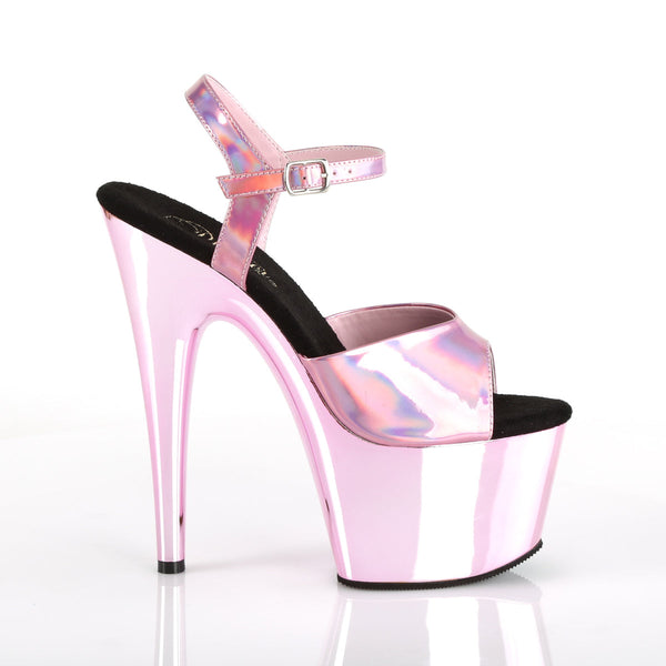 ADORE-709HGCH Plateau Sandaletten Baby Pink Chrom von Pleaser – Ansicht 5