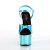 ADORE-709HGCH Plateau Sandaletten - Türkis Chrom von Pleaser – Ansicht 2