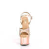 ADORE-709HM Plateau Sandaletten - Roségold von Pleaser – Ansicht 2