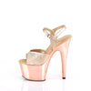 ADORE-709HM Plateau Sandaletten - Roségold von Pleaser – Ansicht 3