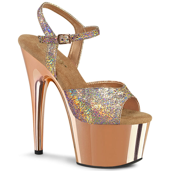 ADORE-709HM Plateau Sandaletten - Roségold von Pleaser