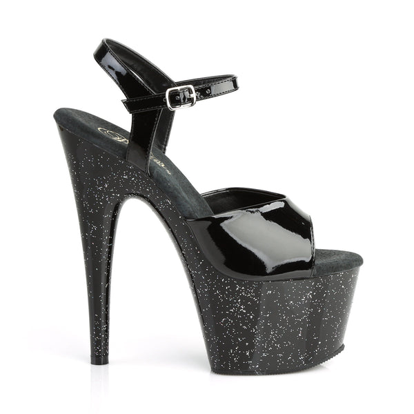ADORE-709MG Plateau Sandaletten Lack Schwarz von Pleaser – Ansicht 5