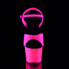 ADORE-709UV Plateau Sandaletten Neon Pink UV von Pleaser – Ansicht 2