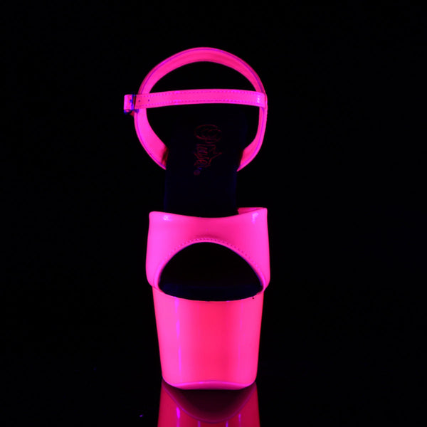 ADORE-709UV Plateau Sandaletten Neon Pink UV von Pleaser – Ansicht 2