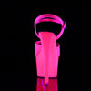 ADORE-709UV Plateau Sandaletten Neon Pink UV von Pleaser – Ansicht 4