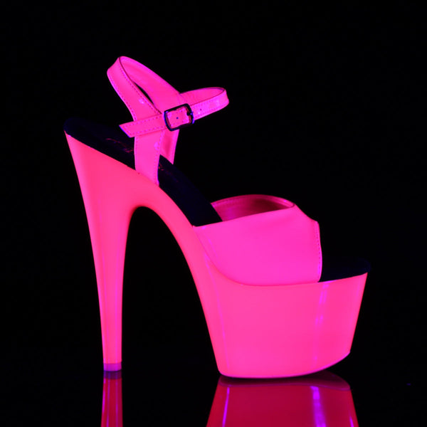 ADORE-709UV Plateau Sandaletten Neon Pink UV von Pleaser – Ansicht 5