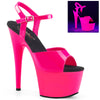 ADORE-709UV Plateau Sandaletten Neon Pink UV von Pleaser