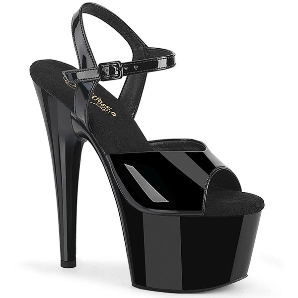 ADORE-709WR Sandaletten Schwarz Lack von Pleaser